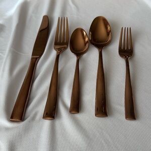 Copper Crate&Barrel Barenthal Flatware Set